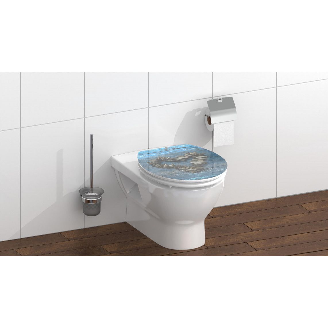 80540 MDF HG WC-zitting SHELL HEART, met valrem vue 8