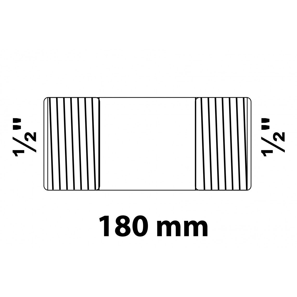 989821655 FM mamelon double, galvanisé, 1/2" x 180 mm, (23) vue 2