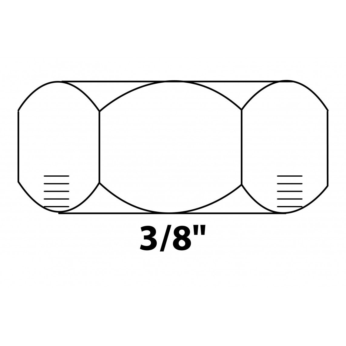989431155 MS eindkap, chroom, 3/8"BI vue 2