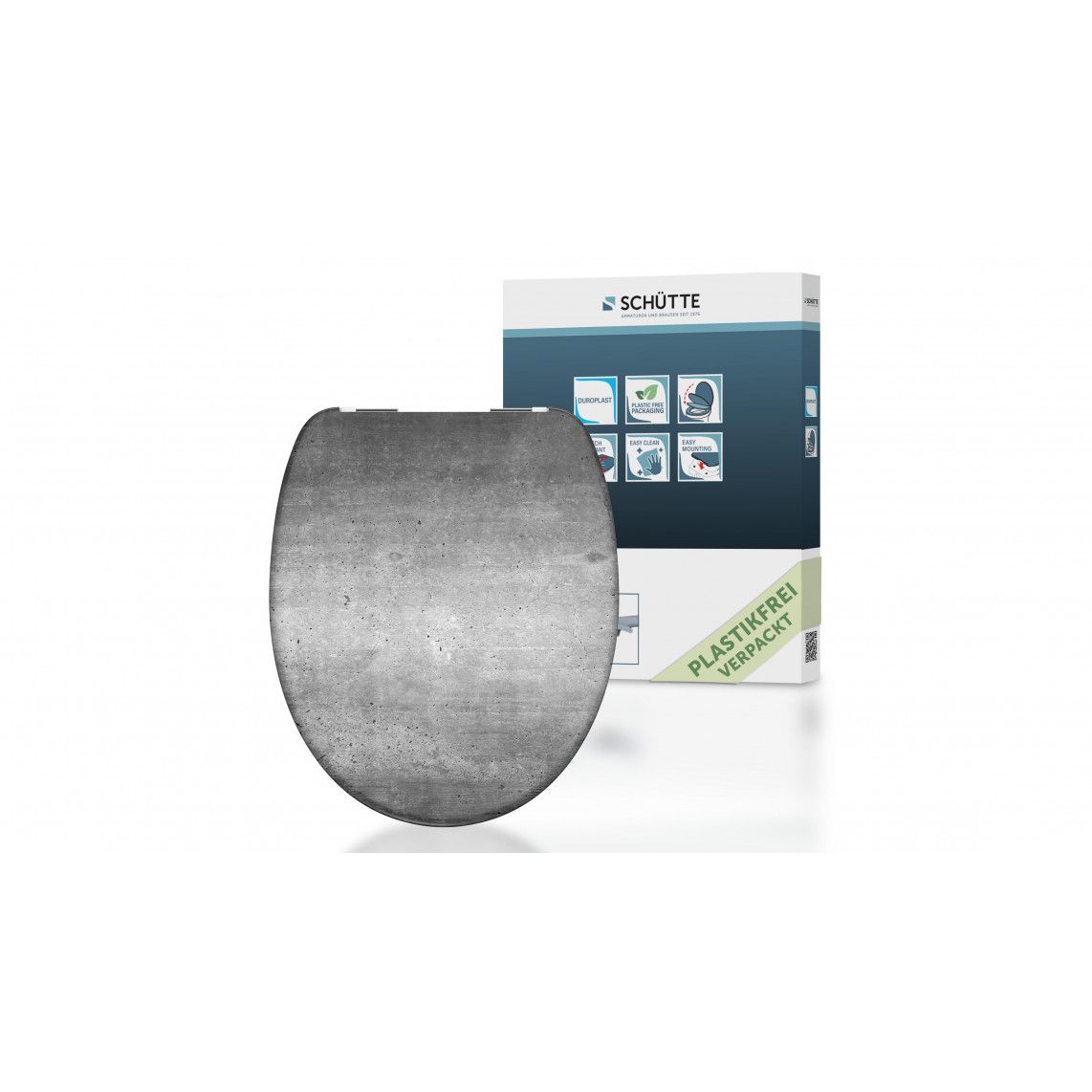 82155 Duroplast WC-zitting INDUSTRIAL GREY, met valrem vue 2