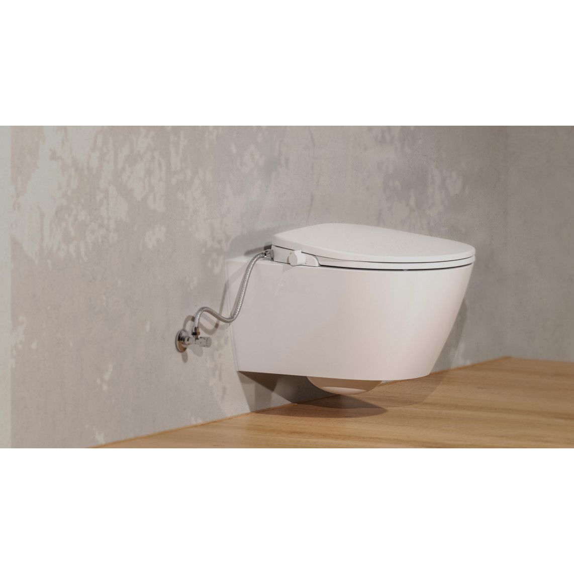 EDDW01 Shower toilet attachment, with soft close and quick release vue 9