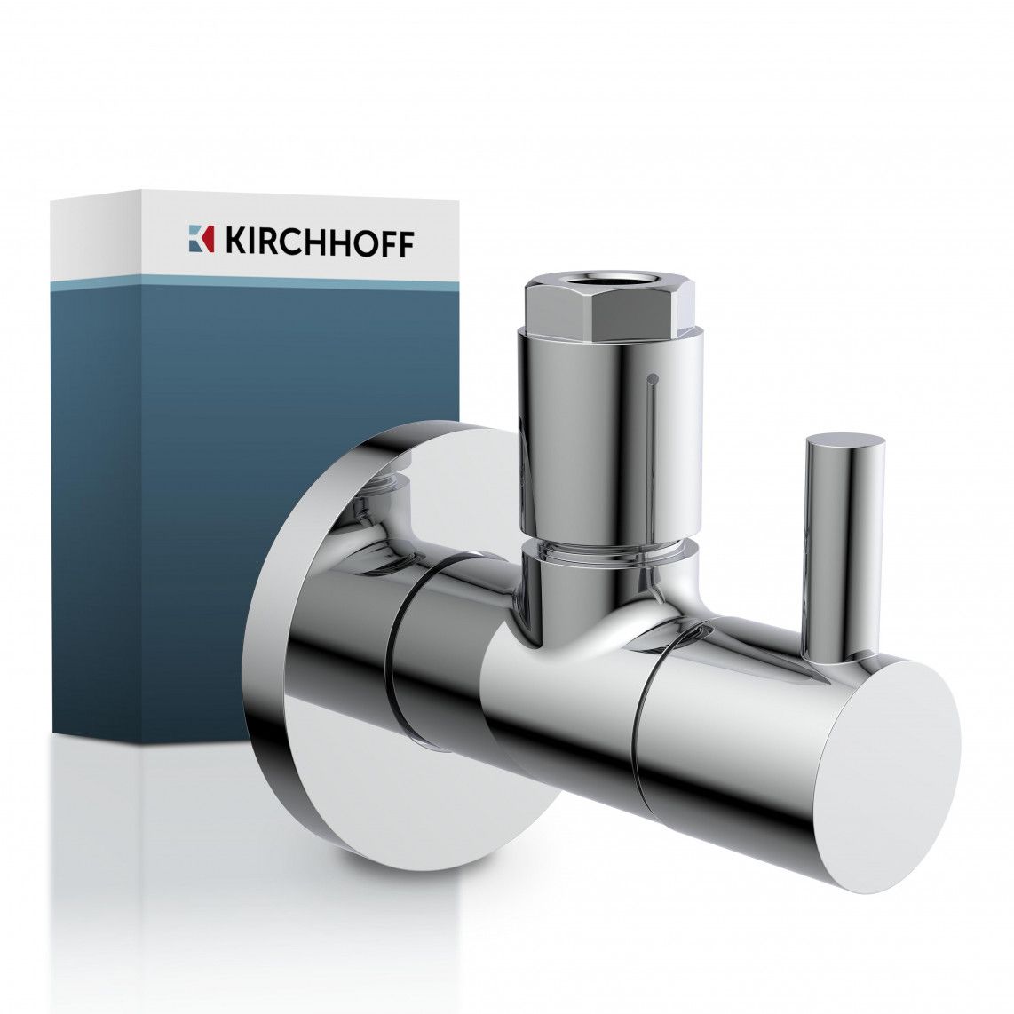 98166110 DEV-5WK Angle valve, 1/2" male x 10 mmQ, with rose vue 9