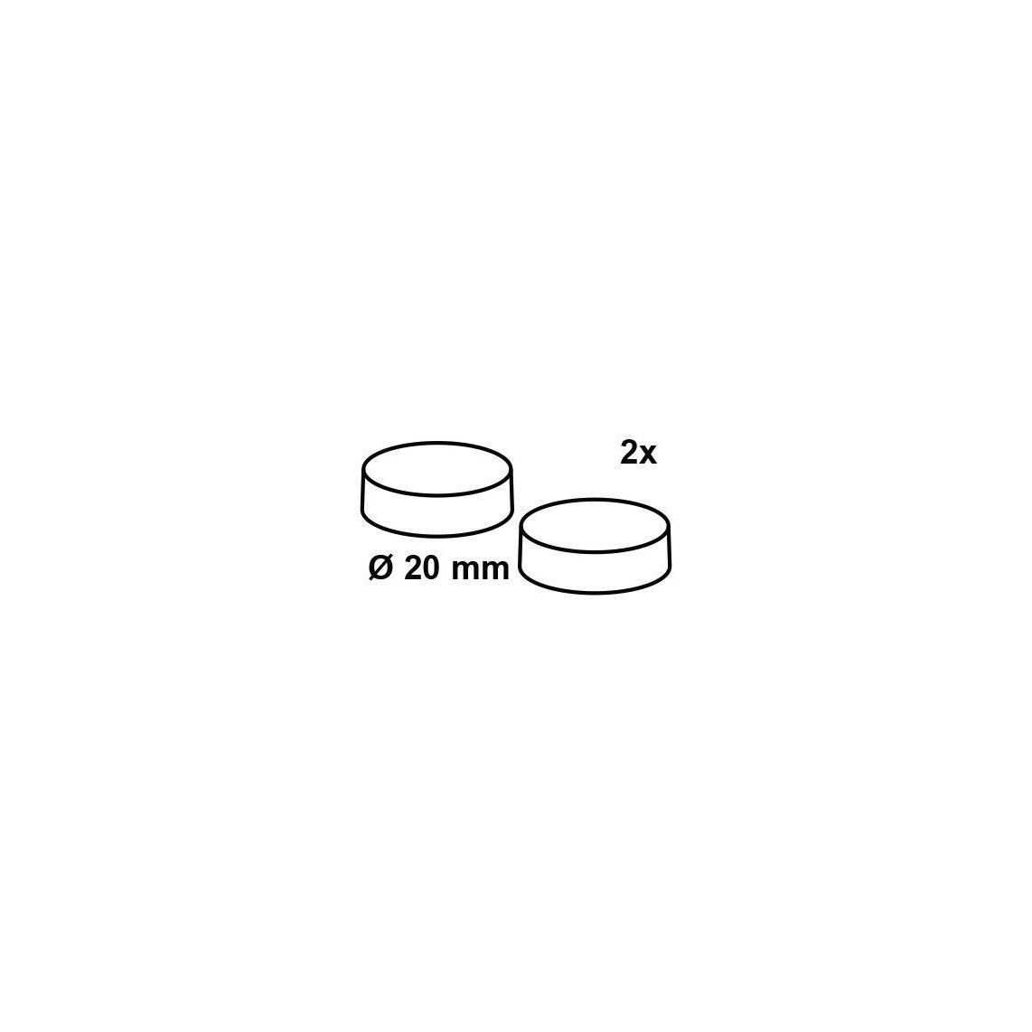 988462148 bouchon de recouvrement, blanc, 20 mm, pour Stand-WC/tablette-fixation (2x) vue 2