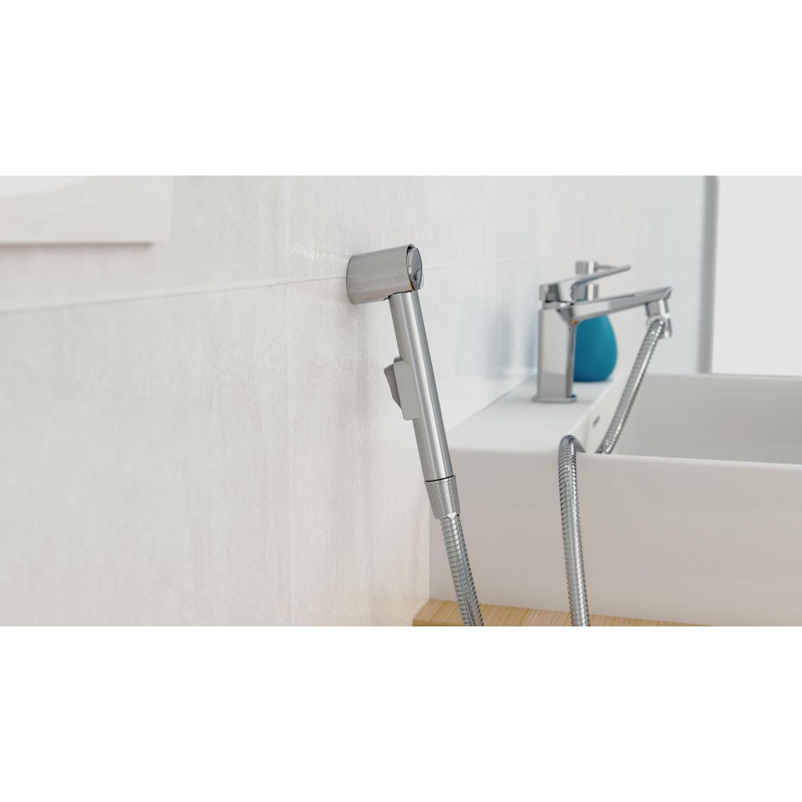DX22 Wastafel handdouche set, chroom vue 3
