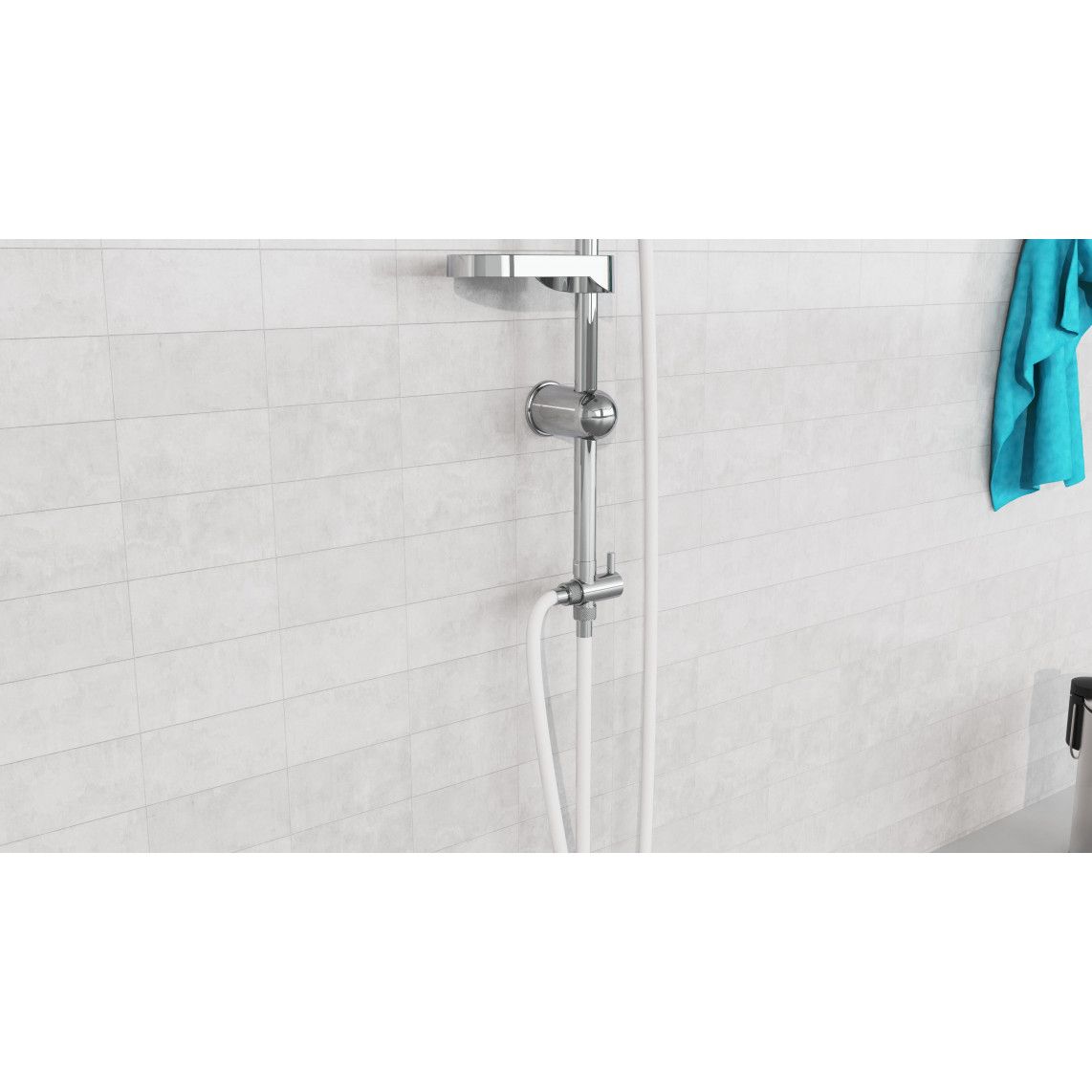 DXLD60087CS DUSCHTRAUM Regendouche set, chroom/wit vue 9