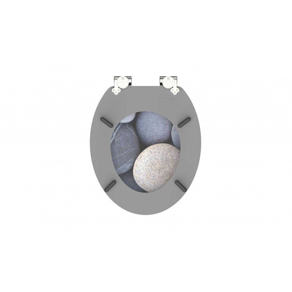 80130 abattant WC en MDF GREY STONES, avec frein de chute vue 6