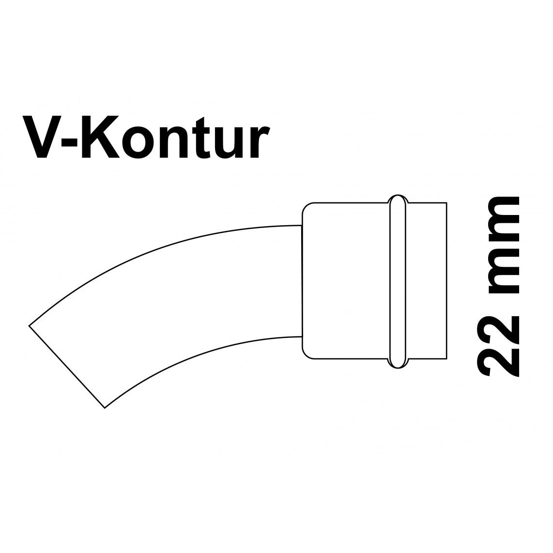 988613454 Elbow 45°, press fitting for copper V-profile, 22 mm, 1 socket vue 2