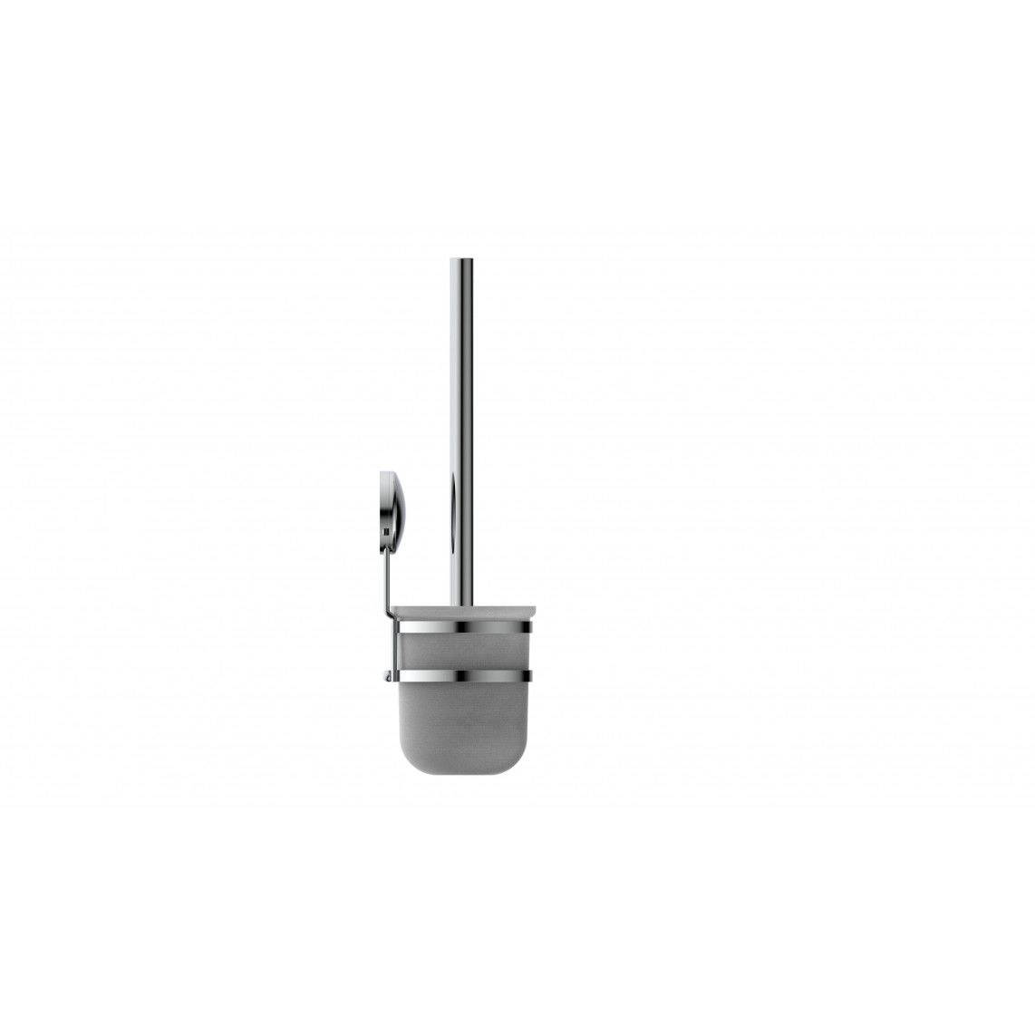 BA0205 Toiletborstelhouder voor wandmontage, chroom, om te lijmen of schroeven vue 3