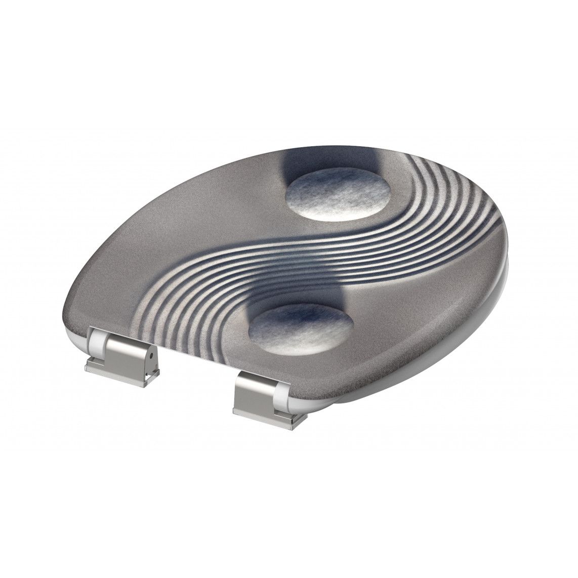 82152 abattant WC en Duroplast YINGundYANG, avec frein de chute vue 5