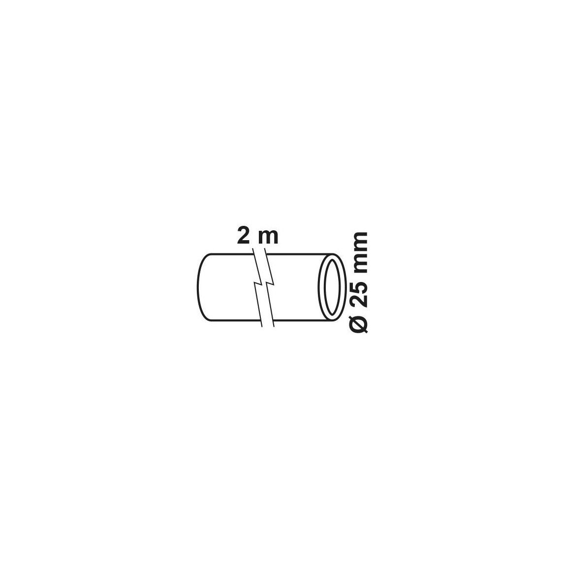 984828655 HDPE pipe, Ø 25 mm, 2 m rail vue 2