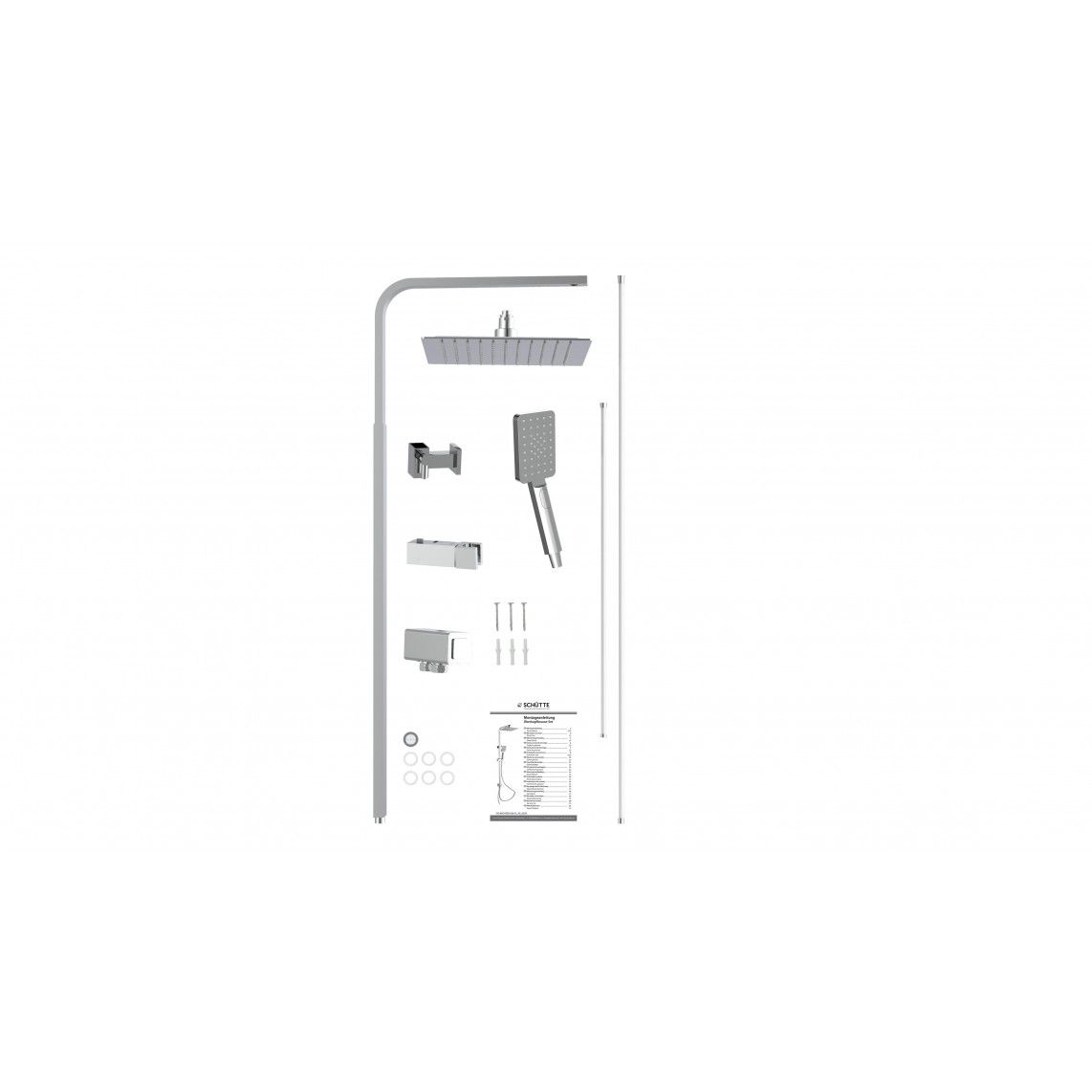 60615 SILVER RAIN Regendouche set, chroom vue 3