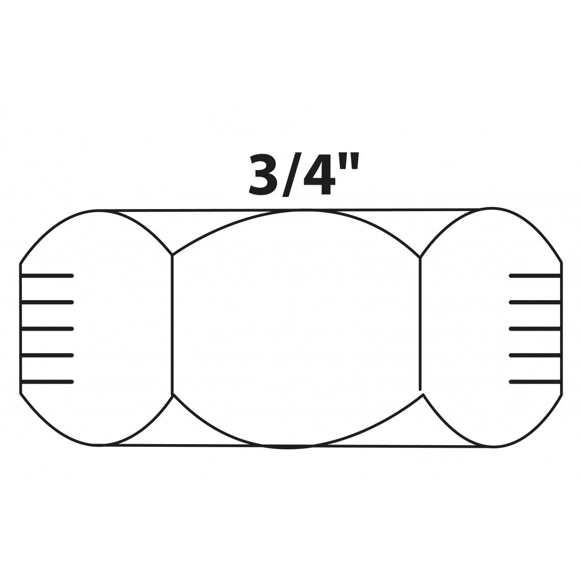 988964355 Lock nut, red brass, 3/4" female vue 2
