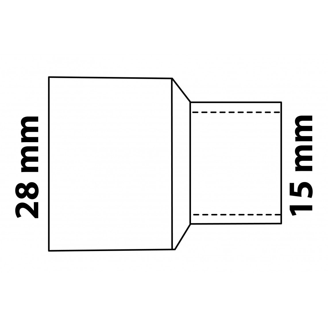 989077055 CU verloopnippel, blanco, 28 mmA x 15 mm, 1 mof, (5243) vue 3