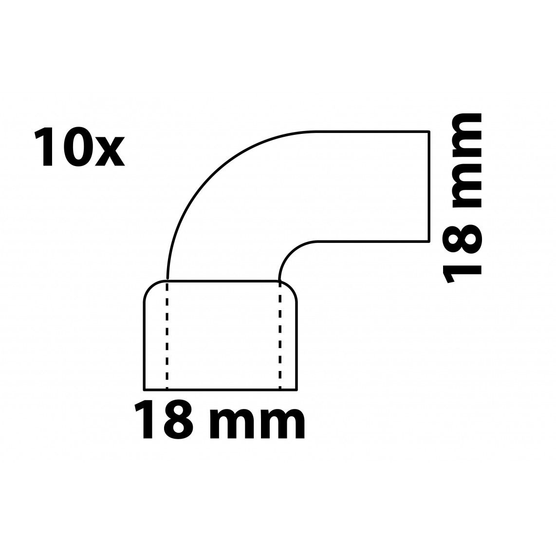 989268655 CU coude 90°, vierge, 18 mm, 1 manchon (5092) (10x) vue 2
