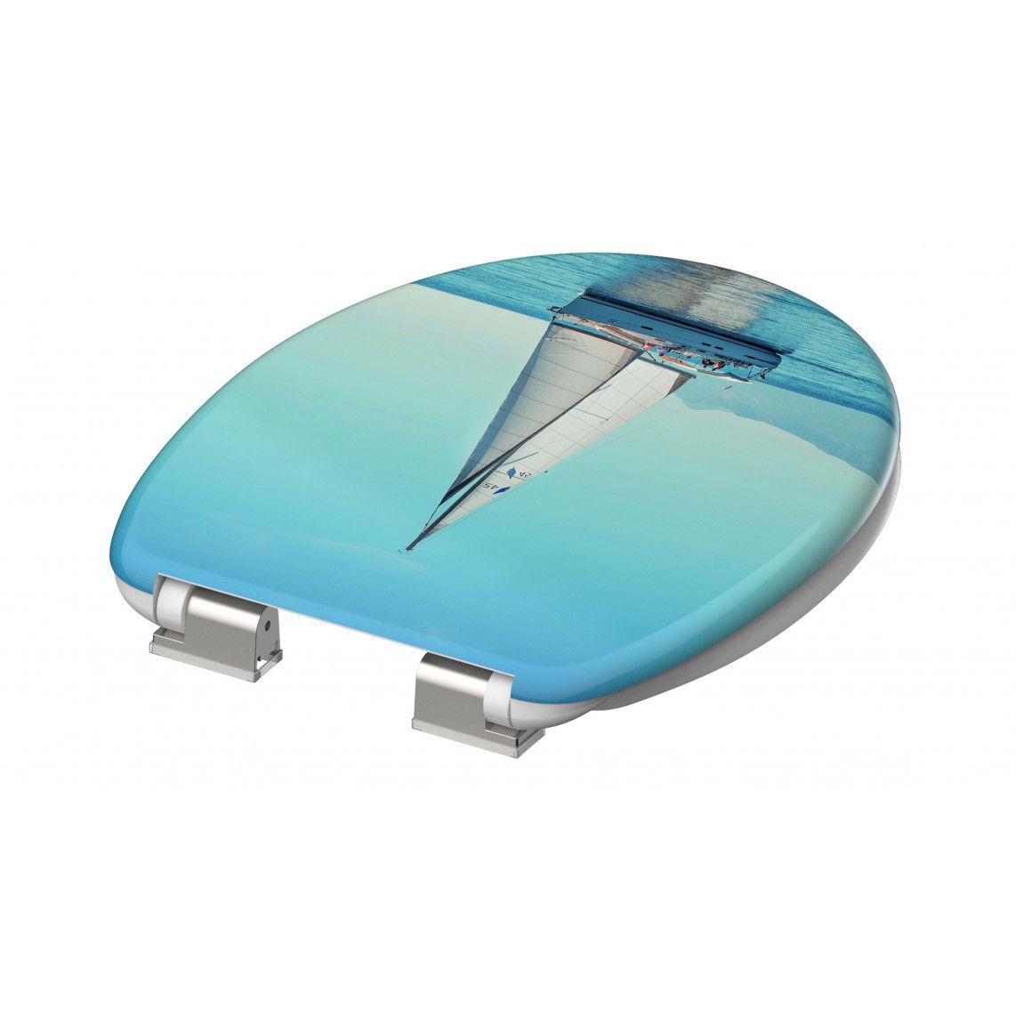 82148 abattant WC en Duroplast SAILING, avec frein de chute vue 5