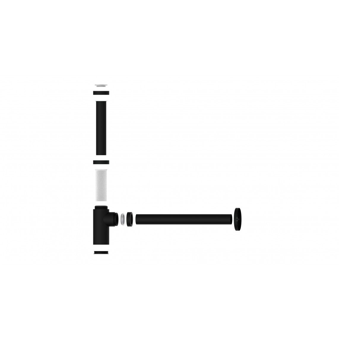 98166220 design bekersifon, mat zwart, 1 1/4" x 32 mm vue 6