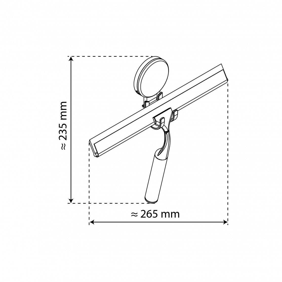 BA0206 Raclette de douche, chromé, à coller ou vis vue 6