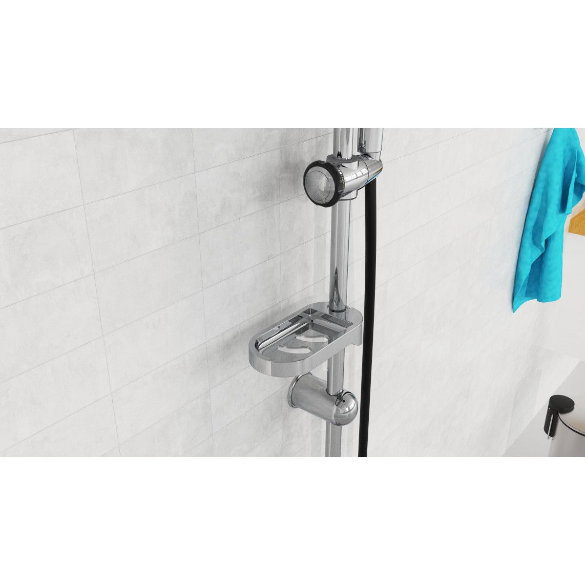 DXLD60088CS DUSCHTRAUM Regendouche set, chroom/zwart vue 10
