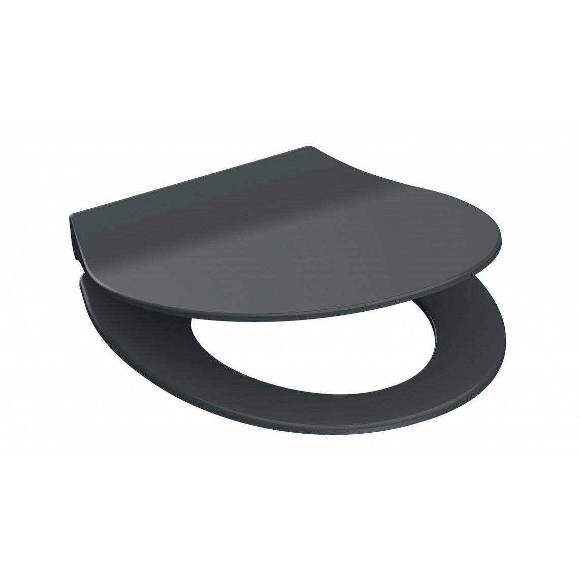 82704 abattant WC en Duroplast SLIM ANTHRAZIT, avec frein de chute et déclipsable vue 3