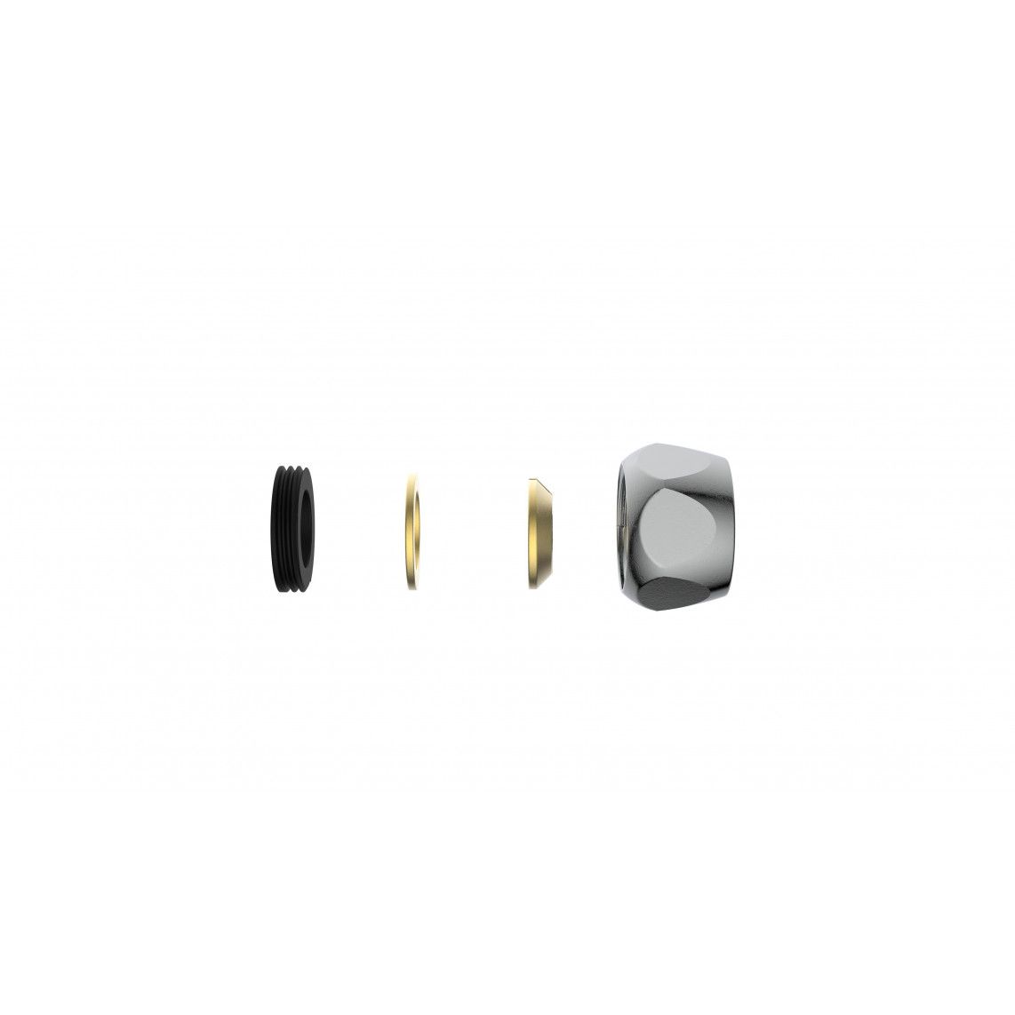 986273448 Crimp fitting wrap, brass, chrome, 3/8" x 10 mmQ vue 4