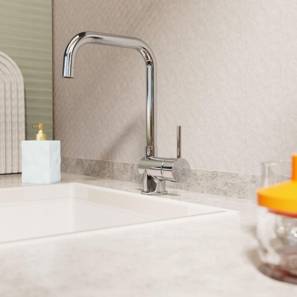 NI182GACR FUTURA Sink mixer, chrome vue 7