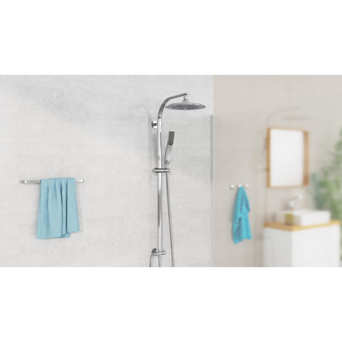 DXSTIOVCS-PR STILOVAL Regendouche set, chroom vue 4