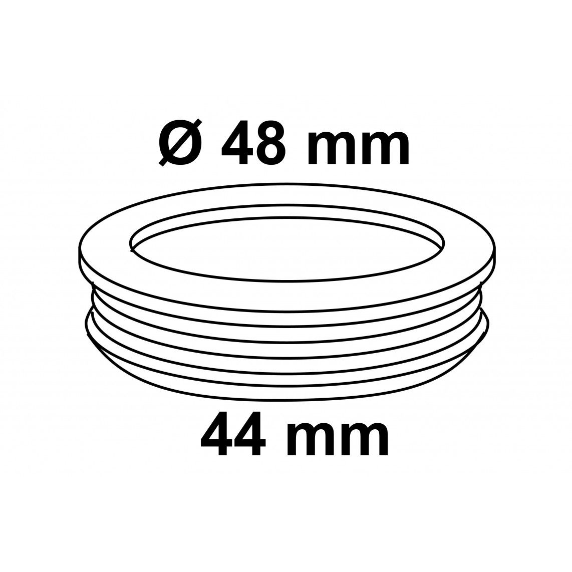 980001402 Valpijpsok Norm-WC, 44 x 48 mm vue 2