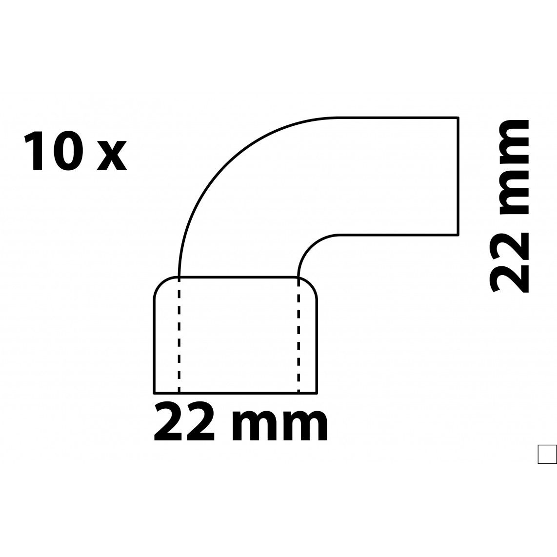 989269655 CU knie 90°, blanco, 22 mm, 1 mof (5092) (10x) vue 2