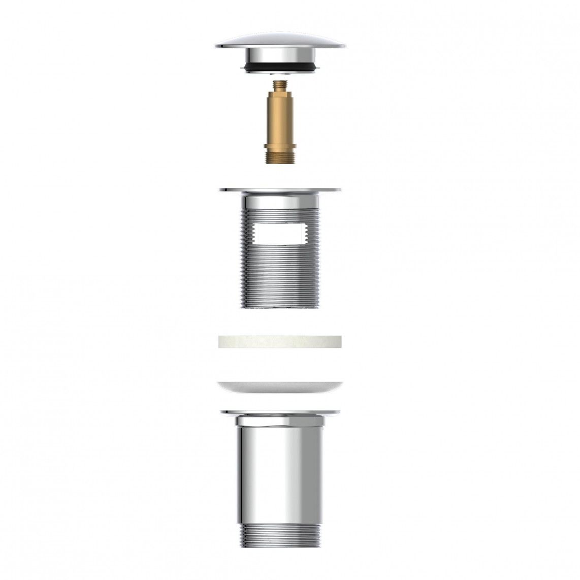 988073013 vanne d'évacuation à bouton clic-clac, chromé, 1 1/4" vue 6