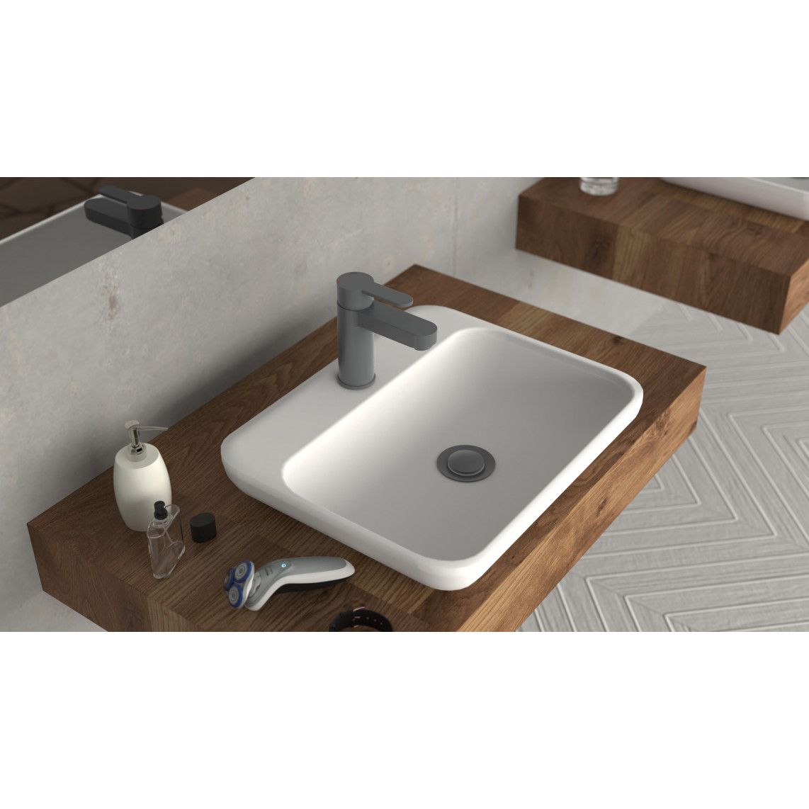 34214 ELEPHANT Wash basin mixer, anthracite matt vue 7
