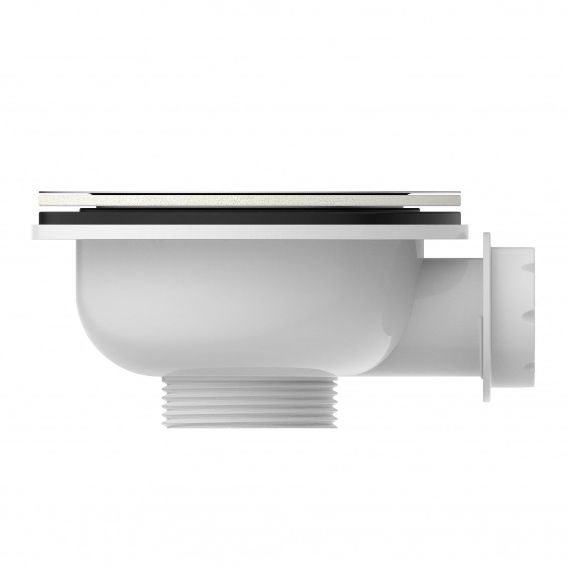 98835340 KS bonde à panier, 1 1/2" M, acier inoxydable calice d'évacuation & tamis Ø114 mm, avec 1" raccord de trop plein vue 4