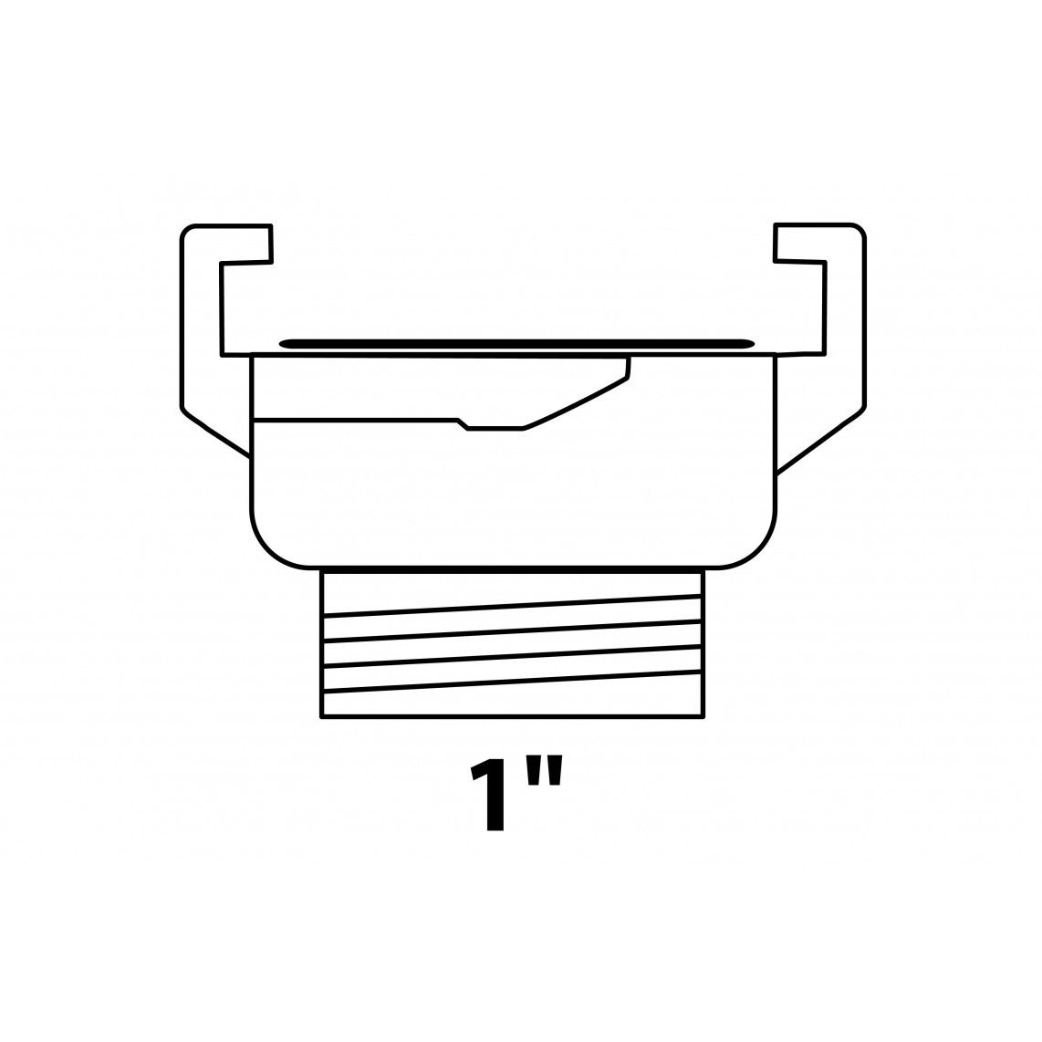 989872048 MS snelfitting-Draadstuk, blanco, 1"BU vue 2
