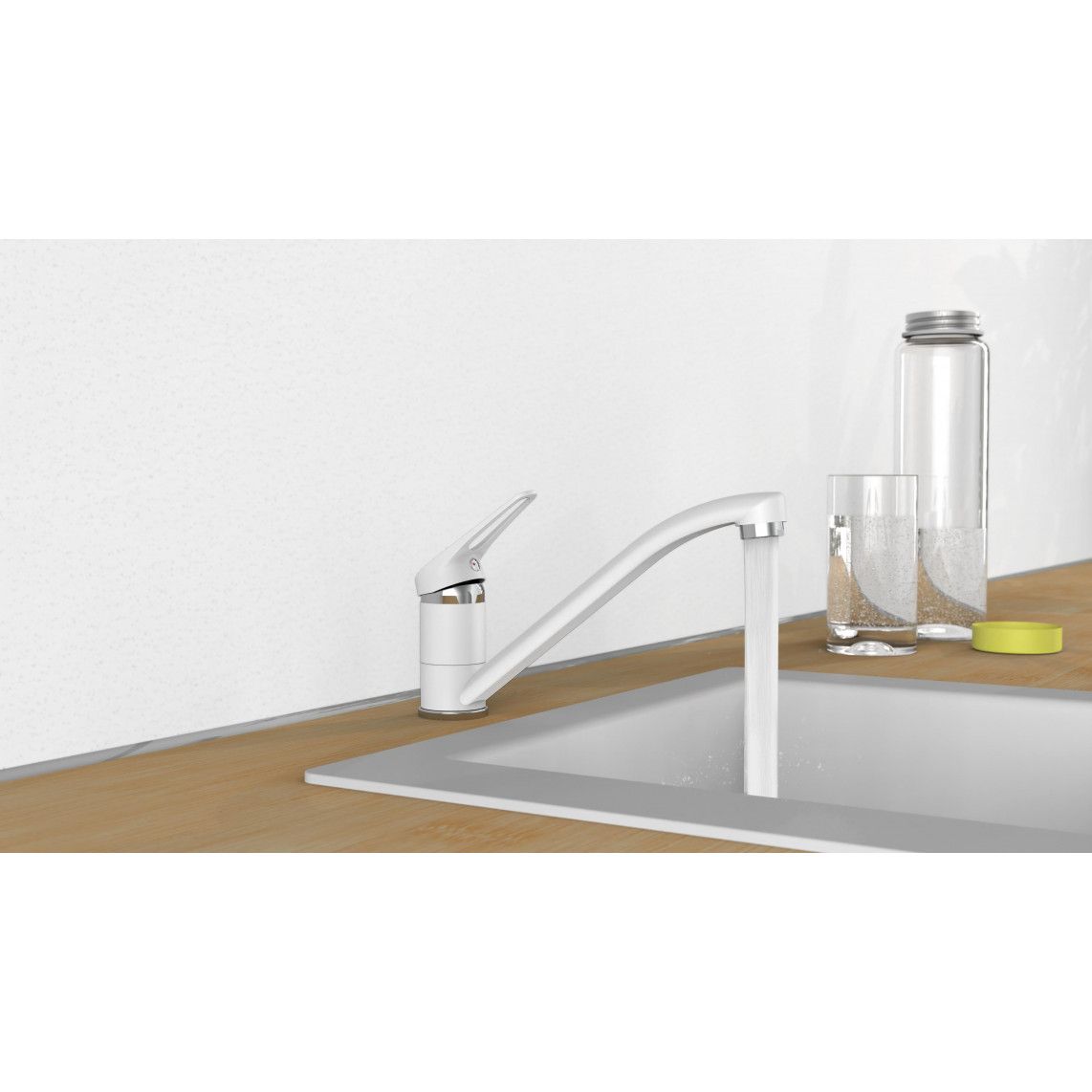 NI182SCR-W SPEED Keukenkraan, wit/chroom vue 7
