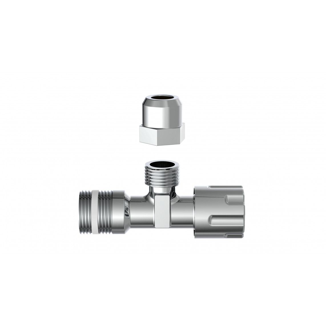 98480400 hoekstopkraan, 1/2"BU x 3/8"BU x 10 mmQ, met Duwrozet, zelfdichtend vue 6