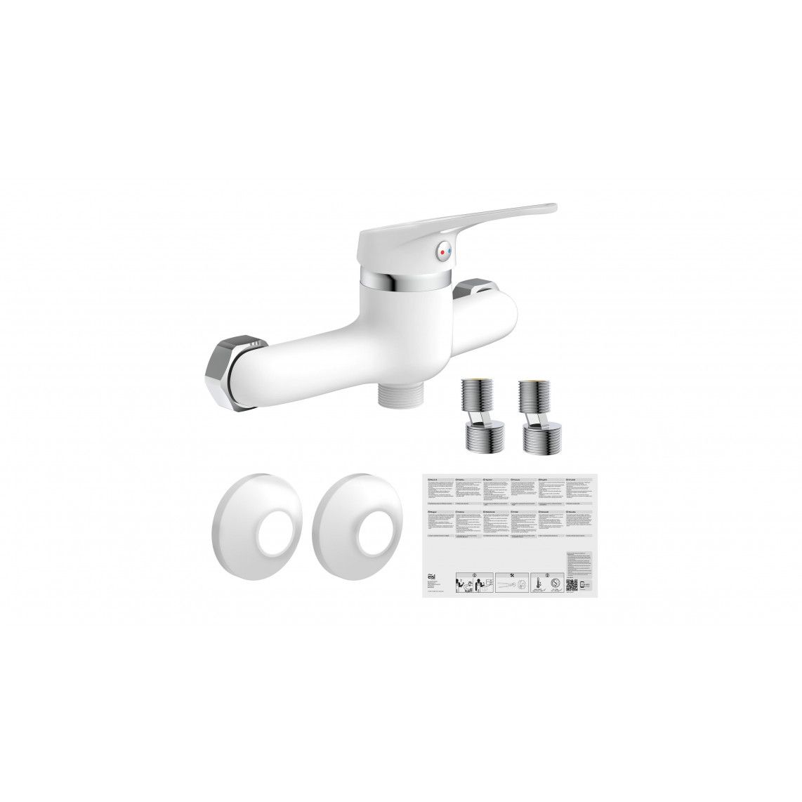 NI168SCR-W SPEED Douchekraan, wit/chroom vue 5