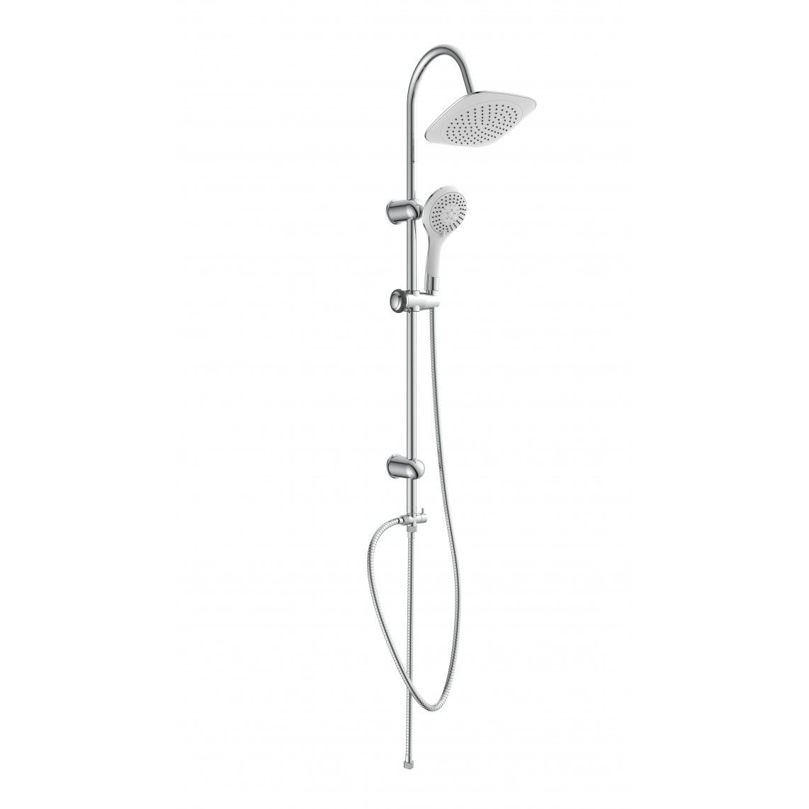 60057 TENERIFFA Set douche de pluie, chromé/blanc vue 2