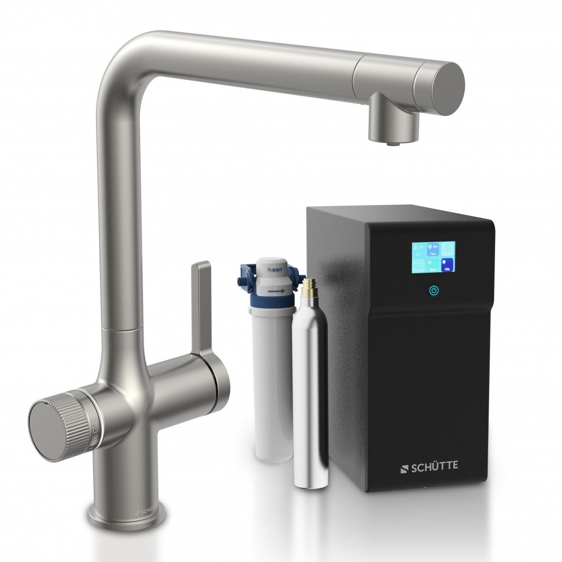 99905 AQUASTAR PREMIUM robinet d'évier à eau gazeuse plus système de refroidissement et de filtration, apparence inox vue 9