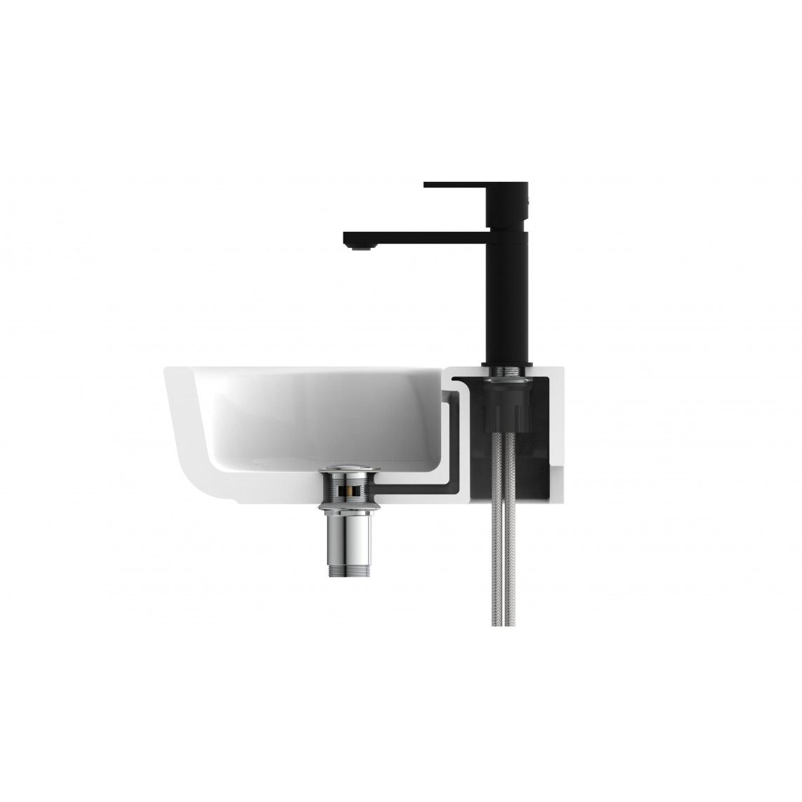 33016 MANHATTAN Mitigeur lavabo, noir mat vue 9