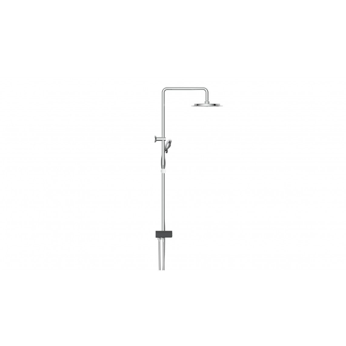 60501 AQUASTAR Set douche de pluie, chromé/anthracite, avec tablette vue 2