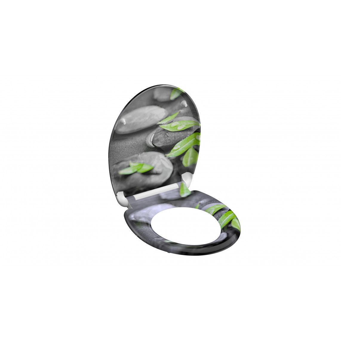82374 abattant WC en Duroplast STONE, avec frein de chute et déclipsable vue 3