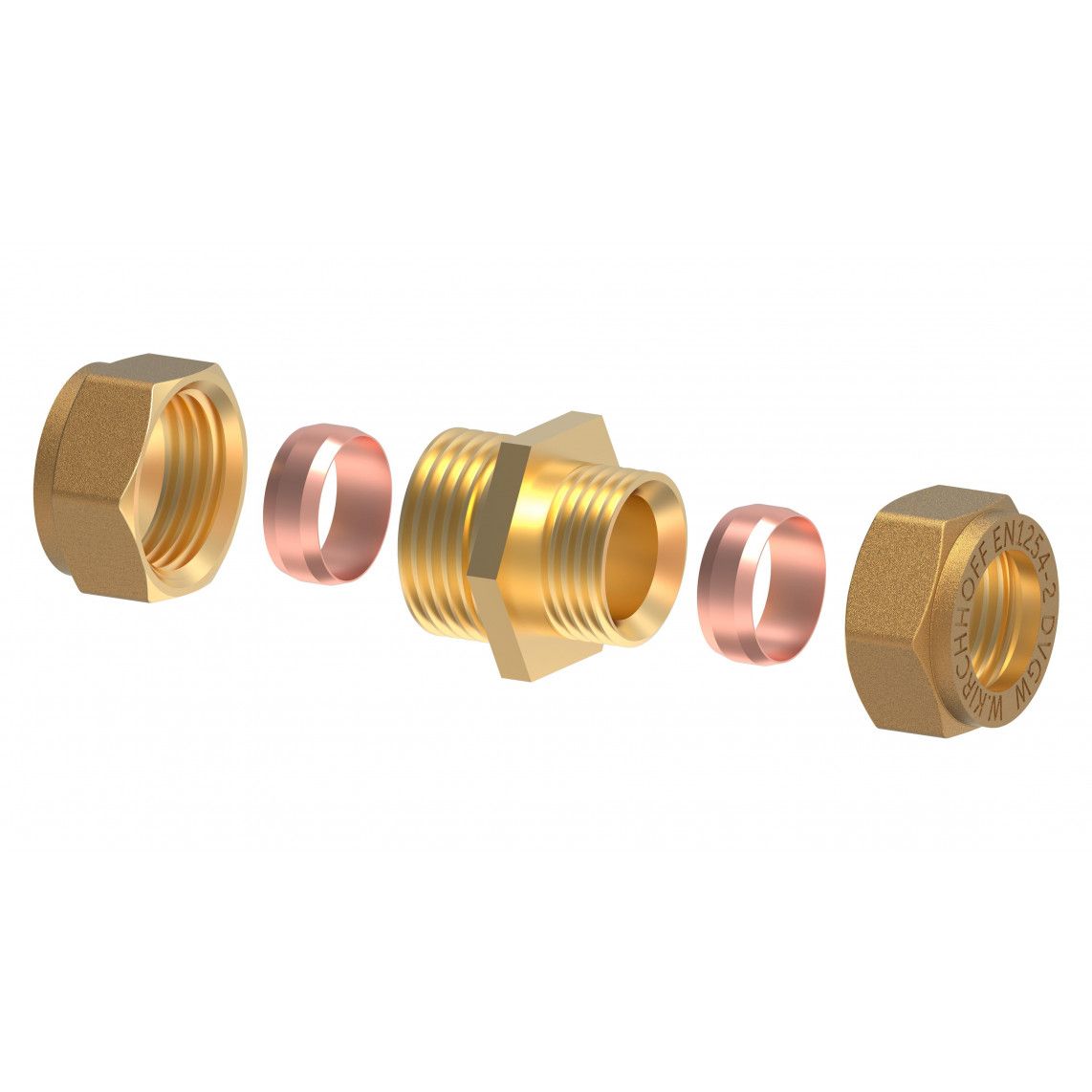 989454717 MS Verloopfitting, blanco, 18 mm x 15 mm, knelfitting voor koperen buis, vue 3
