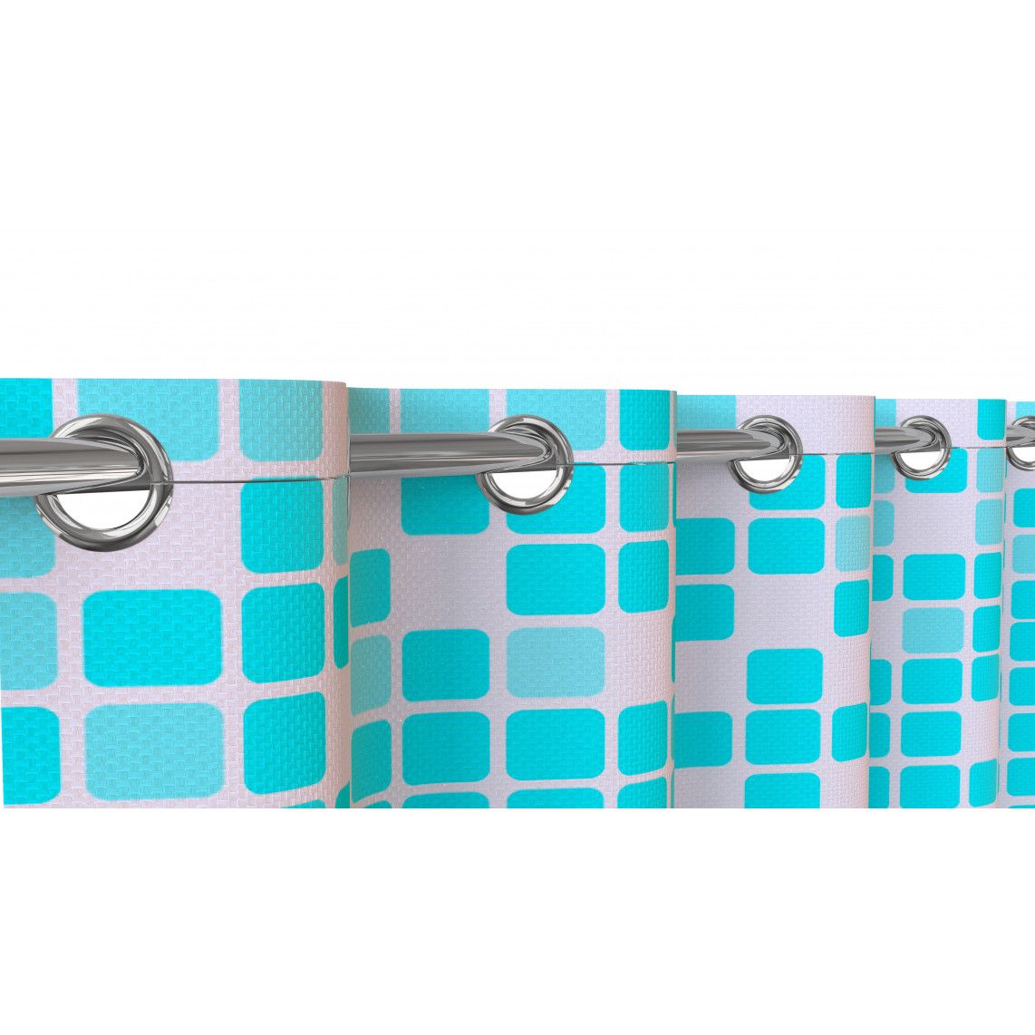 BA0402 rideau de douche, mosaïque bleu/orange vue 7