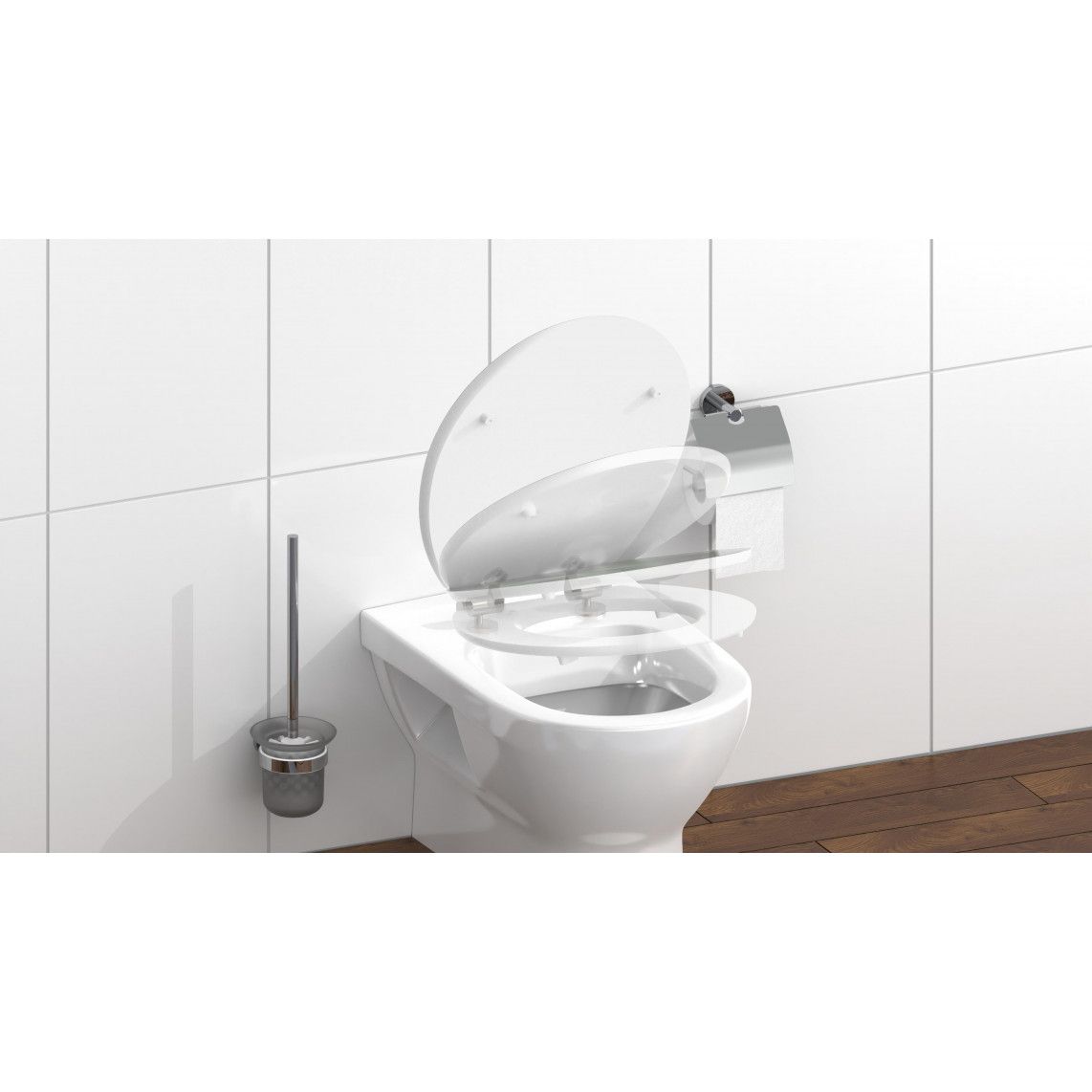 80543 abattant WC en MDF HG OASIS, avec frein de chute vue 9