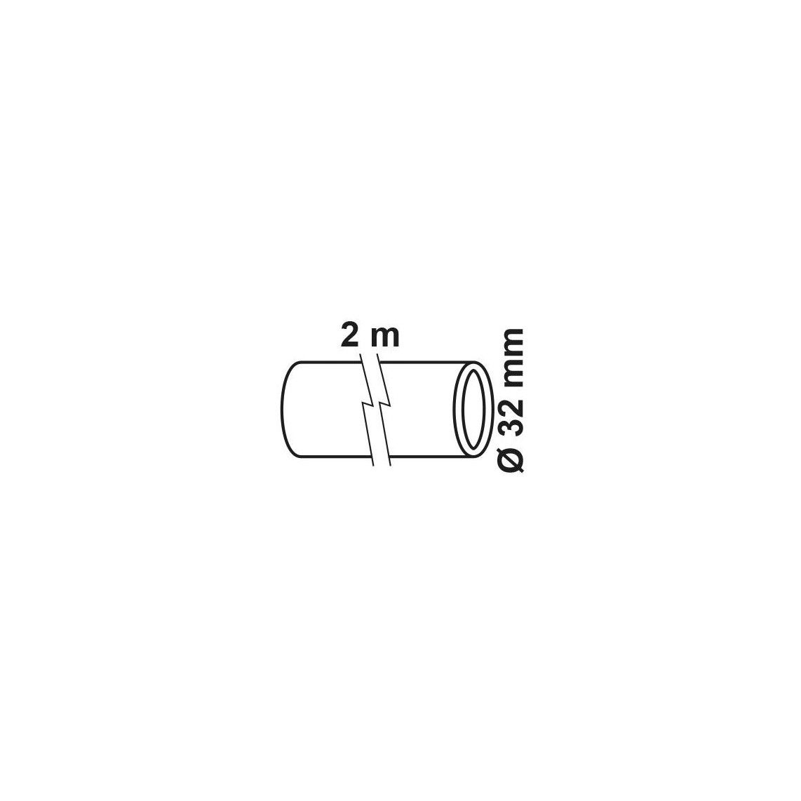 984828755 HDPE pipe, Ø 32 mm, 2 m rail vue 2