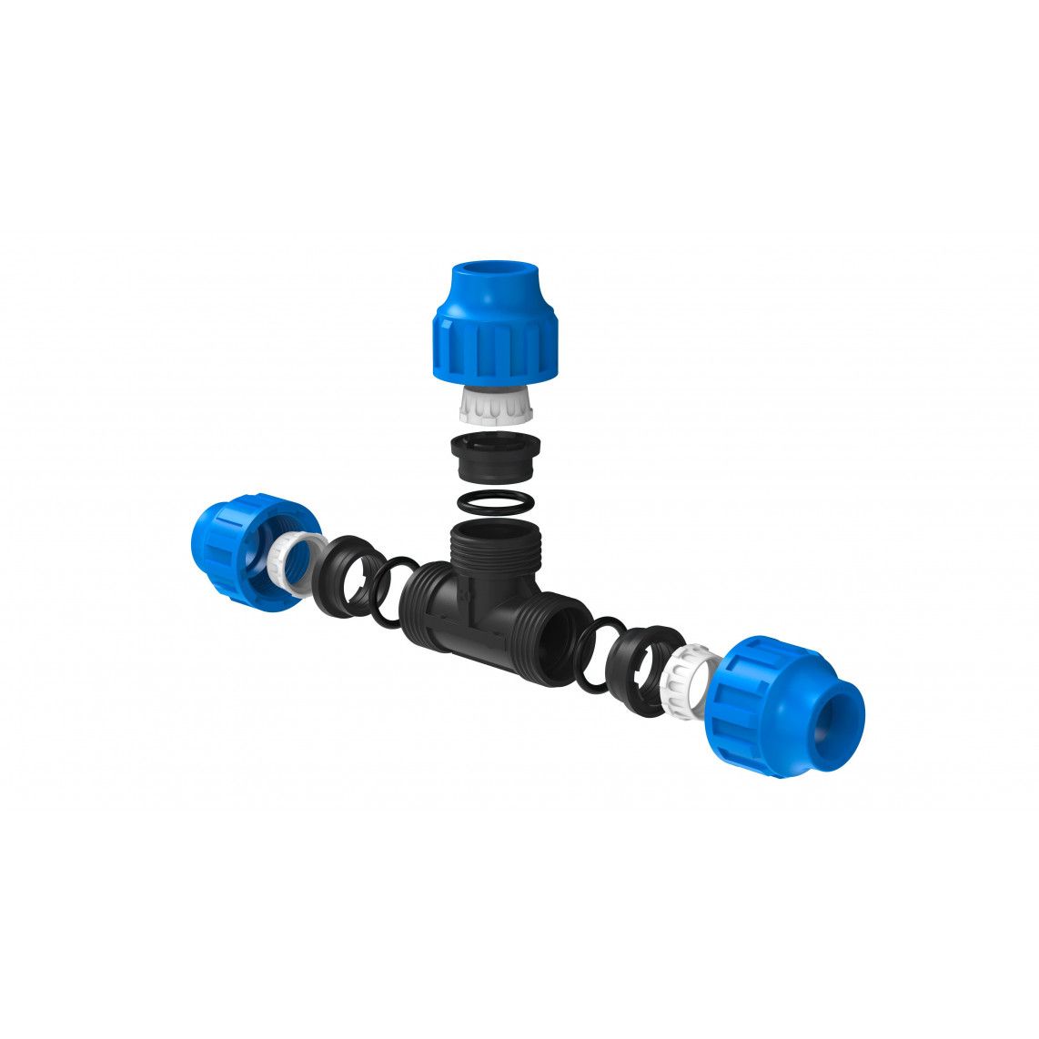 984844317 PP pièce en T, 32 mm, raccord à serrer pour PEHD/socarex vue 3