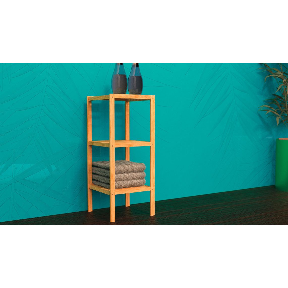 BMBA02-REG31 Bamboo shelf, 3 shelves vue 5