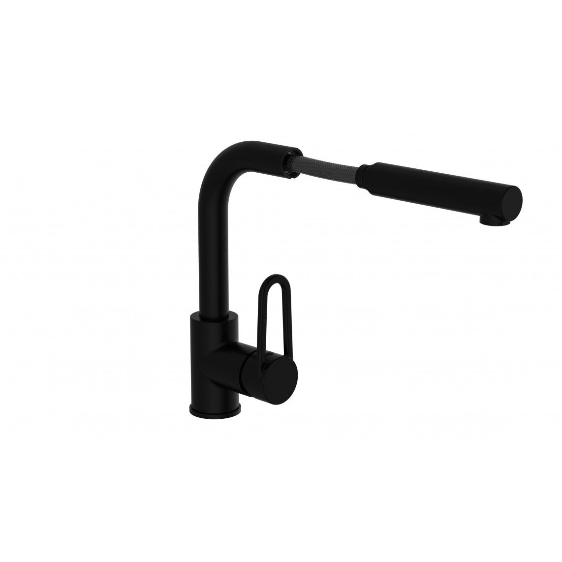 26239 DESIGN RING Mitigeur évier, noir mat, avec douchette à rincer extractible vue 5