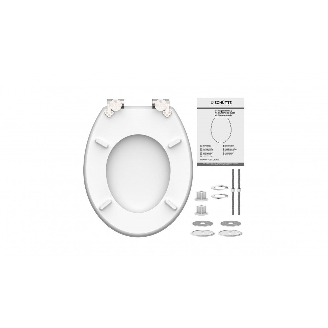 80549 MDF HG Toilet seat FLOWERS AND WOOD, with soft close vue 7