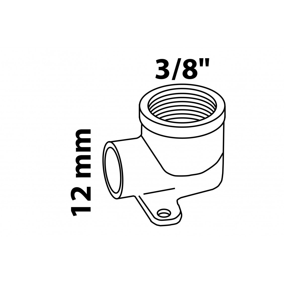989121055 BR wandplaat, blanco, 12 mm x 3/8"BI, 1 mof (4472g) vue 2