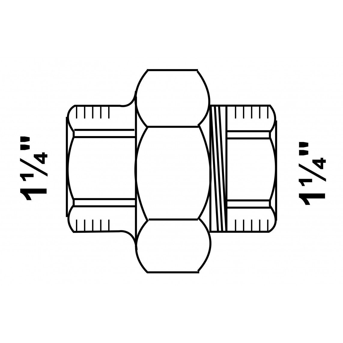 989844055 GI schroefverbinding, gegalvaniseerd, 1 1/4"BI, vlakke dichting, (330) vue 2